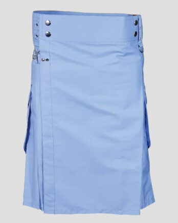 Light Blue Cargo Utility Kilt