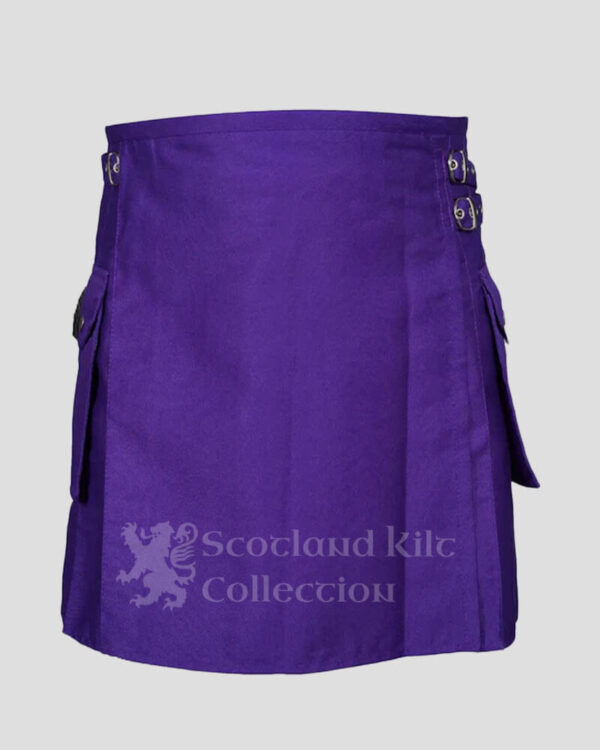 Purple Utility Kilt for Women with Cargo Pockets