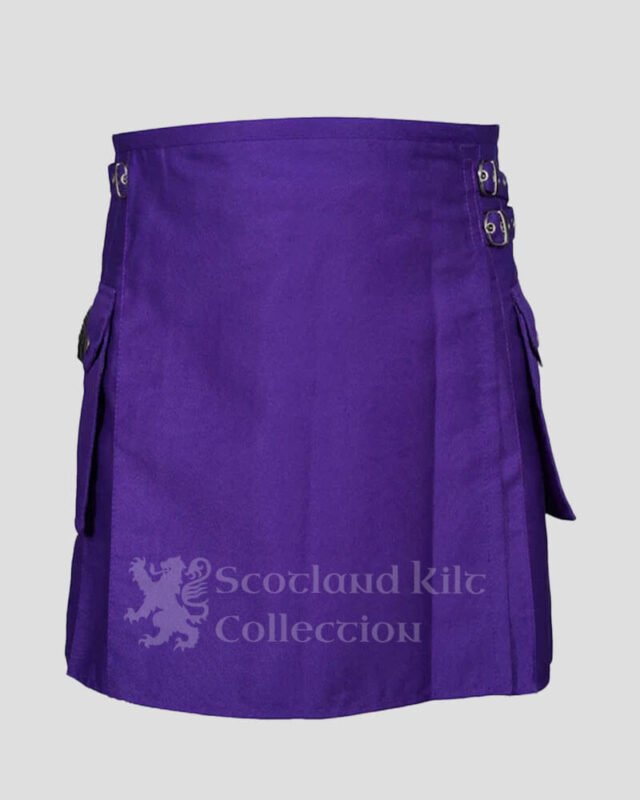 Viper London Women's Purple Tartan Kilt Skirt – 16.5 Inch Wraparound Mini Kilt, Size 10 - View #8