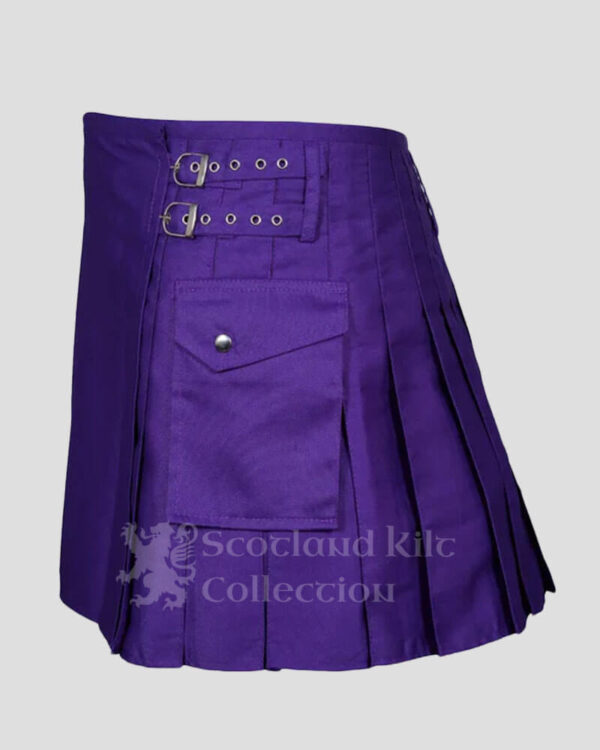 Purple Utility Kilt for Women with Cargo Pockets