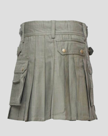 Women’s Dark Olive Modern Utility Kilt