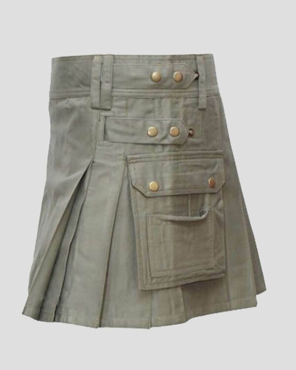 Women's Dark Olive Modern Utility Kilt