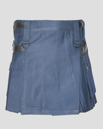 Women's Light Navy Blue Half Kilt