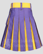 Men's Utility Purple & Yellow Fashion Hybrid Kilt | Sports Kilt