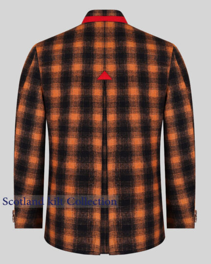 Munich Black & Orange Wool German Bavarian Trachten Jacket