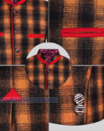 Munich Black & Orange Wool German Bavarian Trachten Jacket