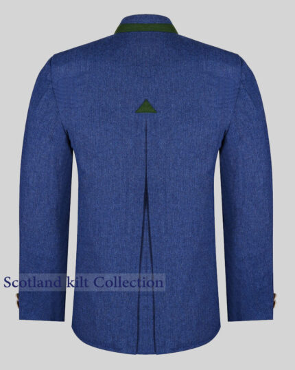 Regensburg Blue Tweed German Bavarian Trachten Jacket