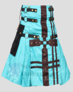 Scottish Cyan Gothic Utility Kilt