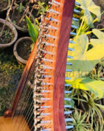 22-String Rosewood Harp w Flower Design + Extra Strings & Case