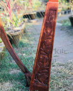 22-String Rosewood Harp w Flower Design + Extra Strings & Case