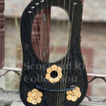 Black & Gold Rosewood Lyre Harp - 10 Metal Strings + Free Tuner