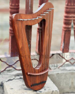 Handmade Rosewood Lyre Harp 10 String Medieval Instrument + Extras