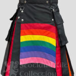 LGBT Gay Pride Rainbow Hybrid Kilt - Colorful Pride Kilt