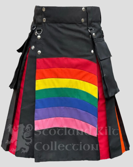 LGBT Gay Pride Rainbow Hybrid Kilt - Colorful Pride Kilt