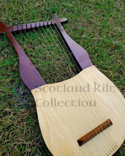 Old World Lyre Harp with Extra Strings, Carrying Bag & Tuning Key