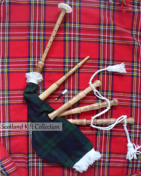 Kids Black Watch Tartan Bagpipe – Junior Playable Pipes