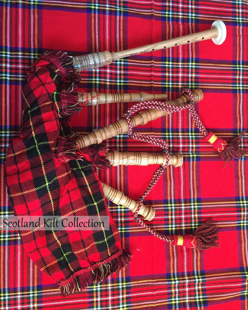 Kids Clan Wallace Tartan Bagpipe