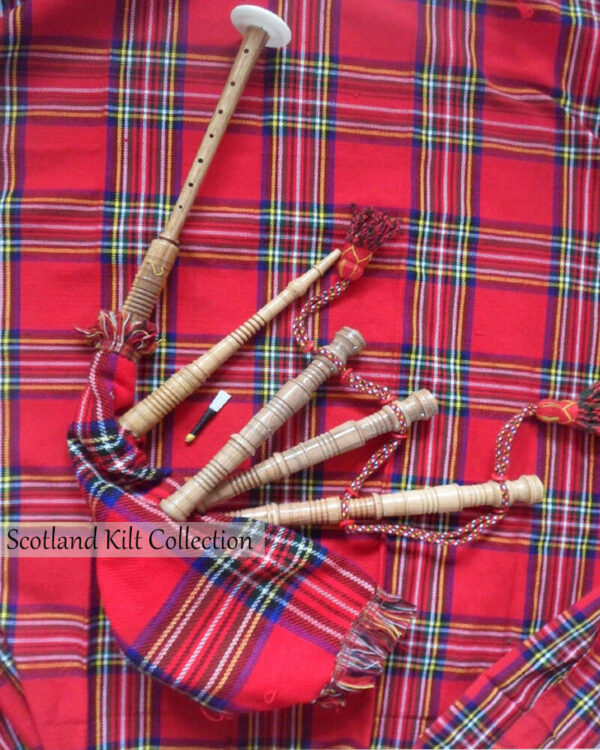 Kids Modern Stewart Royal Tartan Bagpipe – Junior Playable Pipes