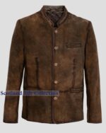 Traditional Bavarian Trachten Suede Leather Jacket