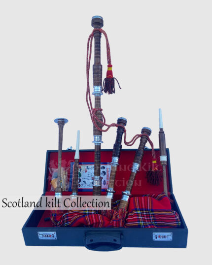 Scottish Royal Stewart Tartan Bagpipe Set