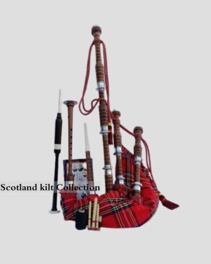 Scottish Royal Stewart Tartan Bagpipe Set